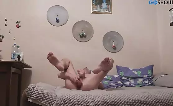 Guys Butthole Gets Filled with Enormous Dildo